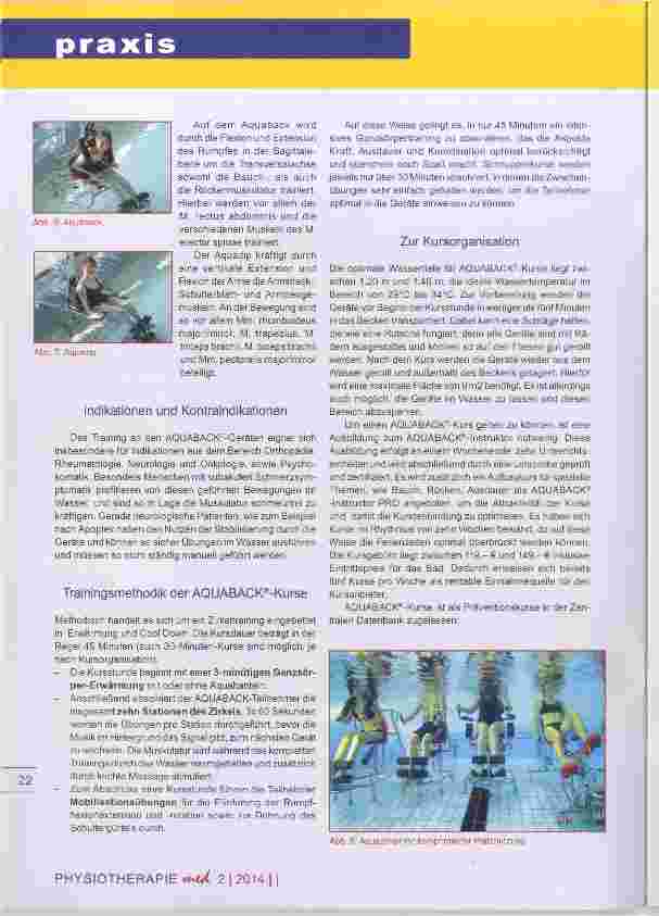 Vorschauseite 4: AQUABACK®-Training Medizinische Trainingstherapie im Wasser