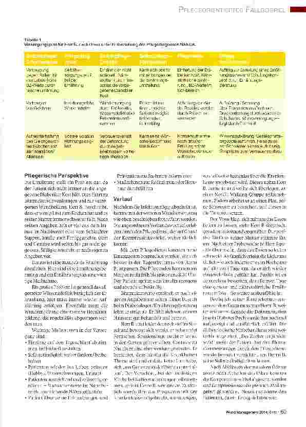 Vorschauseite 2: Sich Kümmern und interdisziplinäre Zusammenarbeit - Ein Fallbeispiel eines Patienten mit Diabetischem Fußsyndrom aus der Hausarztpraxis