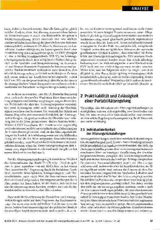 Vorschauseite 2: Niemals geht man so ganz: Die Alterungsrückstellungen in der PKV