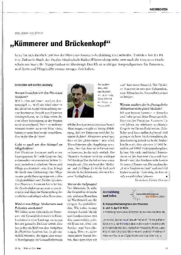Vorschauseite 1: „Kümmerer und Brückenkopf