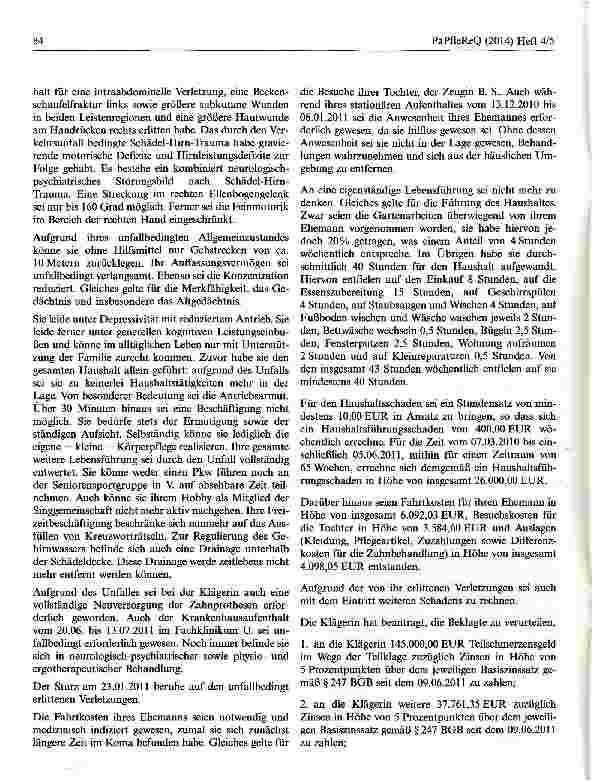 Vorschauseite 2: Erheblicher Schmerzensgeldaufschlag wegen des ungebührlich zögerlichen Regulierungsverhaltens