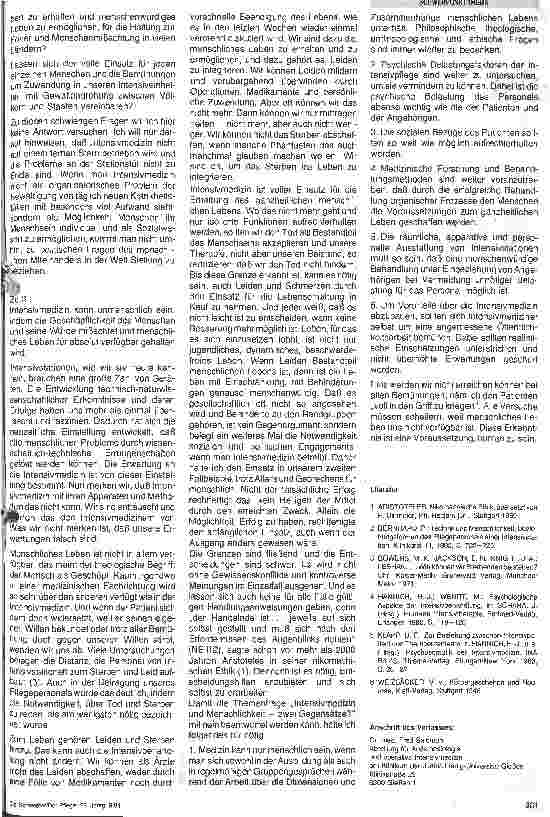 Vorschauseite 4: Intensivmedizin und Menschlichkeit - Zwei Gegensätze?
