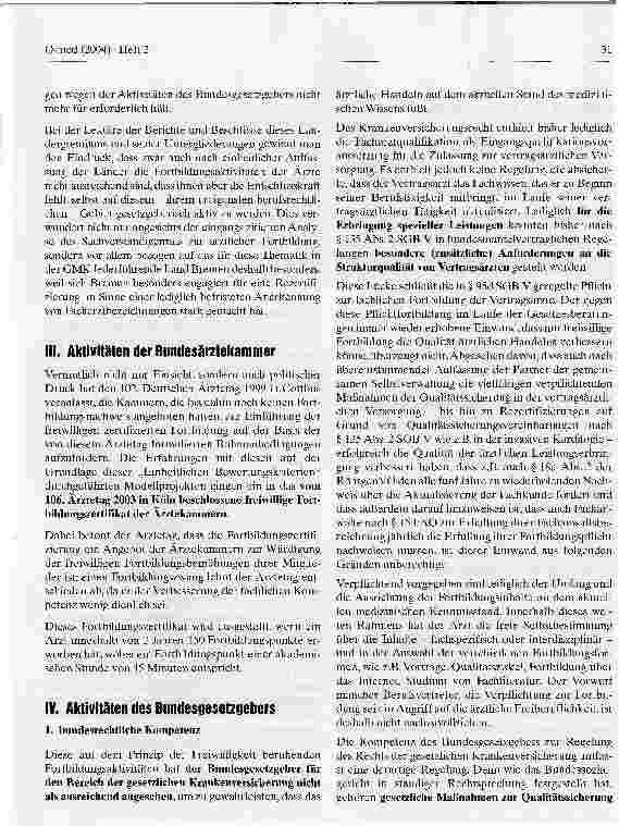 Vorschauseite 3: Zielsetzung der neuen gesetzlichen Regelung zur vertragsärztlichen Pflichtfortbildung aus Sicht des Gesetzgebers