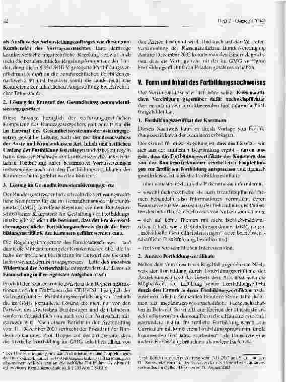 Vorschauseite 4: Zielsetzung der neuen gesetzlichen Regelung zur vertragsärztlichen Pflichtfortbildung aus Sicht des Gesetzgebers