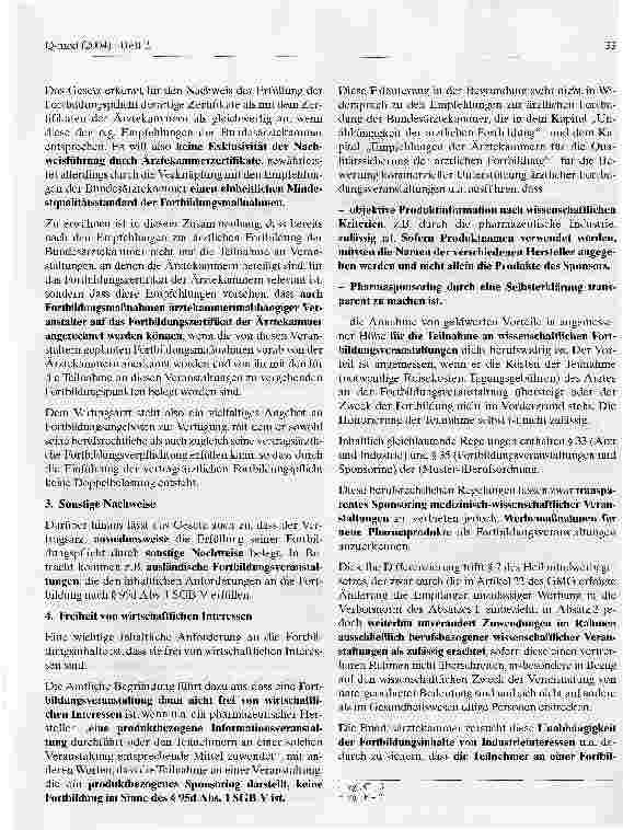 Vorschauseite 5: Zielsetzung der neuen gesetzlichen Regelung zur vertragsärztlichen Pflichtfortbildung aus Sicht des Gesetzgebers