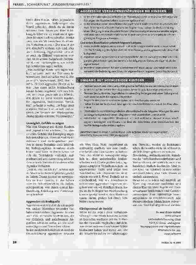 Vorschauseite 3: Wie du mir, .. . so ich dirAggressive Verhaltensstörungen bei Kindern