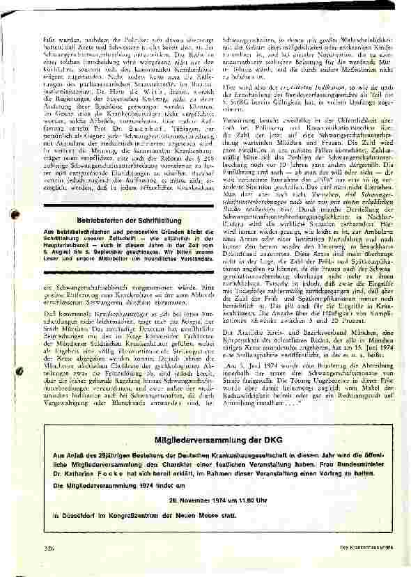Vorschauseite 6: Das Krankenhaus im Spannungsfeld des 218 StGB