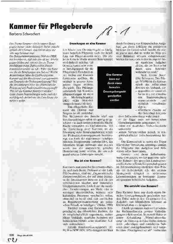 Vorschauseite 1: Kammer für Pflegeberufe