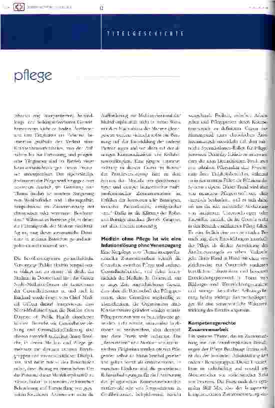 Vorschauseite 5: pflege - quo vadis?