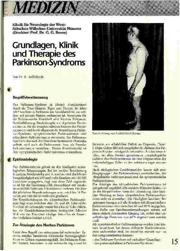 Vorschauseite 1: Grundlagen, Klinik und Therapie des Parkinson-Syndroms
