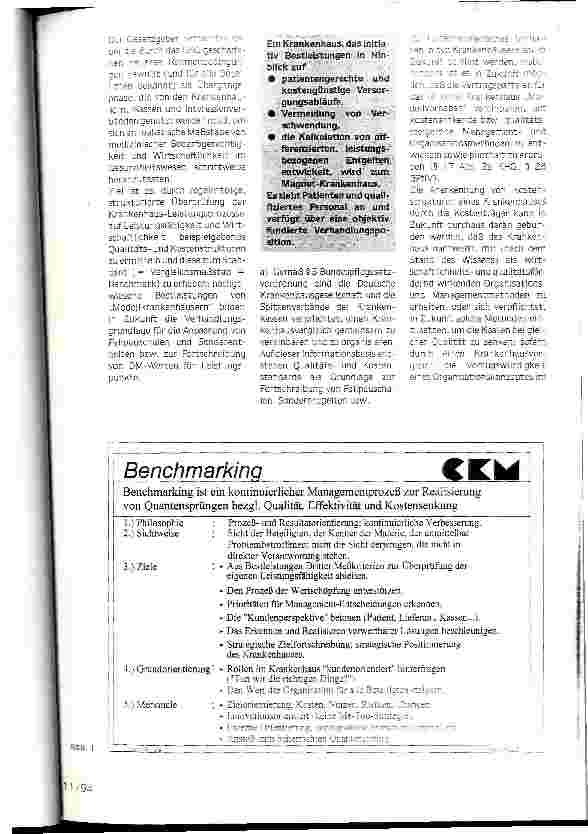 Vorschauseite 2: Benchmarking im Krankenhaus: Qualität steigern und Kosten senken durch Best-Practices-Management. Methodische Unterstützung für die Klinikführung
