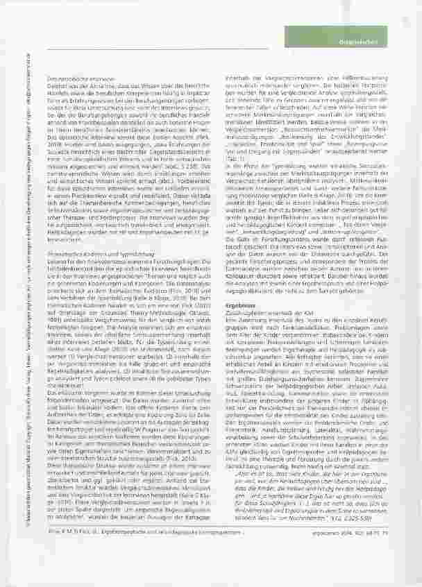 Vorschauseite 4: Ergotherapeutische und heilpädagogische Kernkompetenzen im Arbeitsfeld Frühförderung Ein Vergleich der beruflichen Handlungsmuster