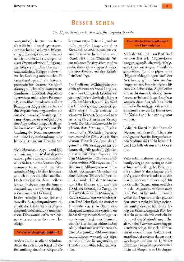 Vorschauseite 1: BESSER SEHEN