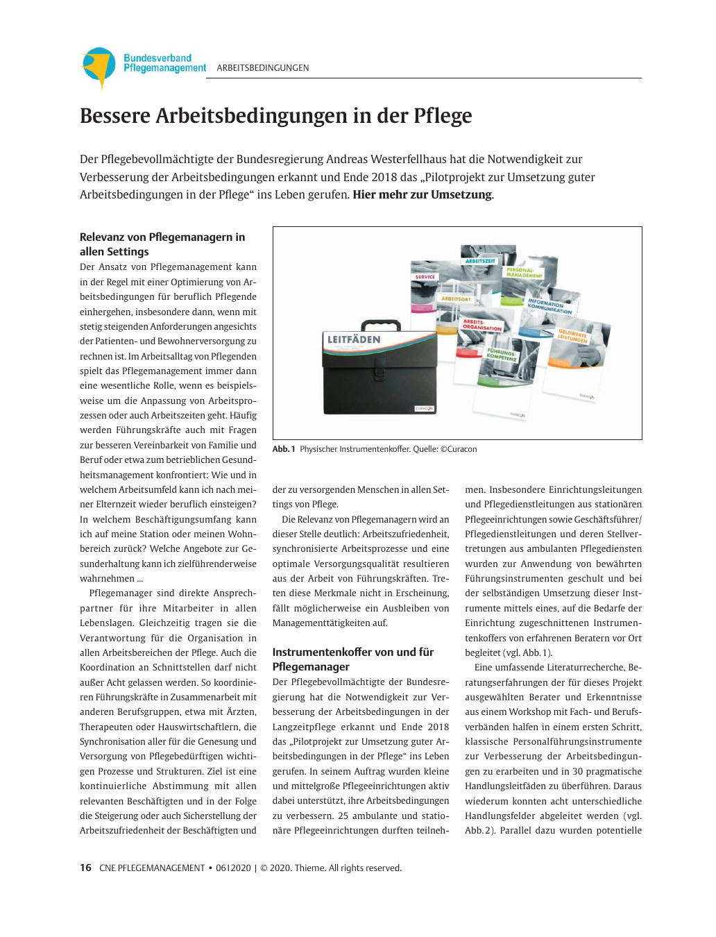 Vorschauseite 1: Bessere Arbeitsbedingungen in der Pflege