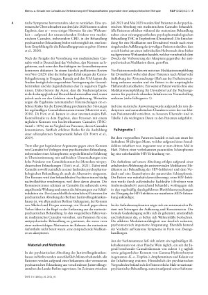 Vorschauseite 2: Einsatz von Cannabis zur Verbesserung der Therapieadhärenz gegenüber einer antipsychotischen Therapie