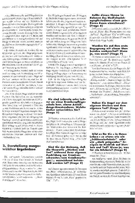 Vorschauseite 2: Sterben und Tod als Herausforderung für die Pflegeausbildung