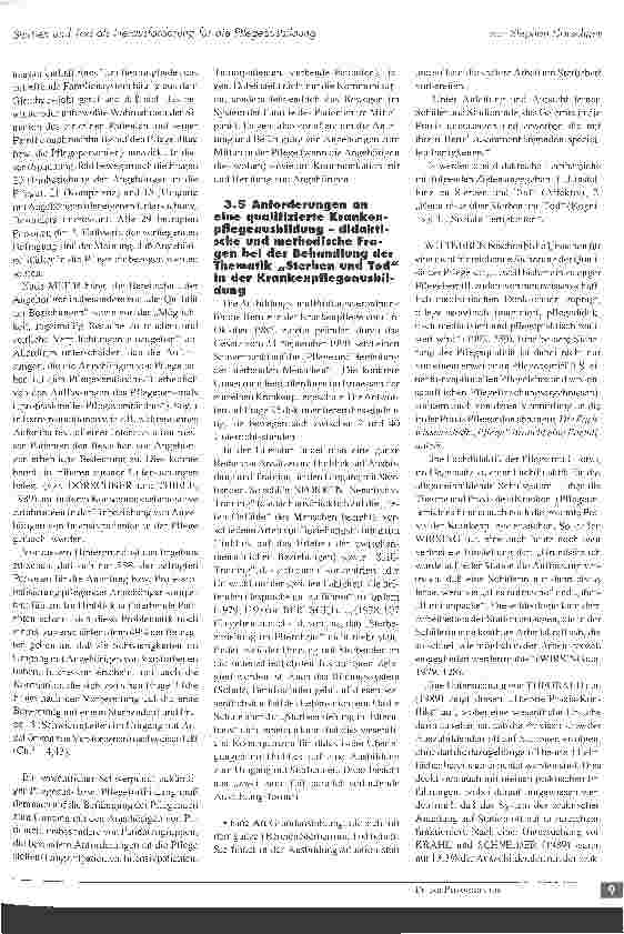 Vorschauseite 6: Sterben und Tod als Herausforderung für die Pflegeausbildung
