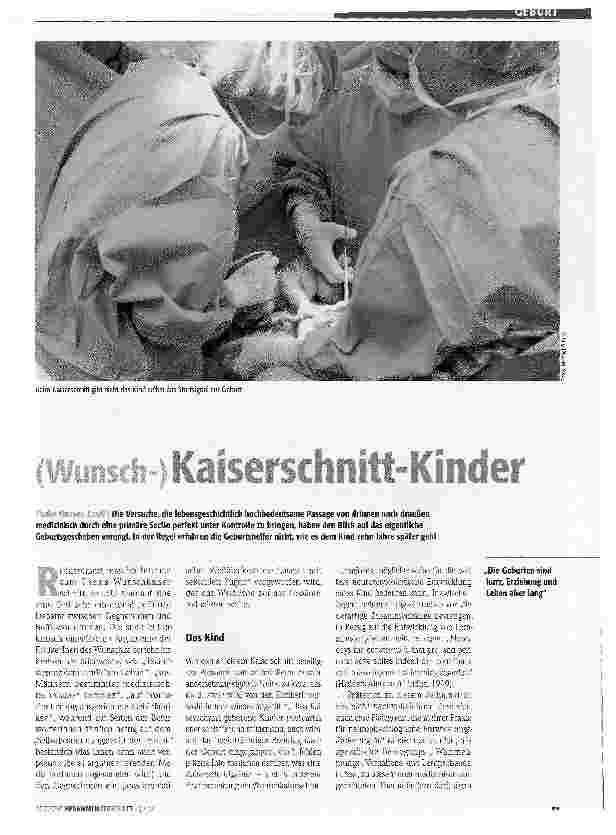 Vorschauseite 1: (Wunsch-) Kaiserschnitt- Kinder