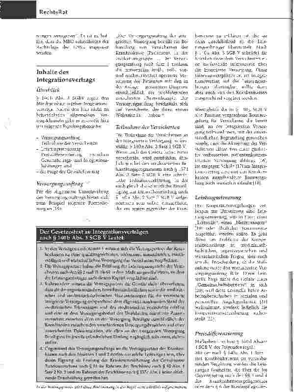 Vorschauseite 3: Rechtliche Grundlagen der Integrierten VersorgungFinanzierungen, Begrenzungen und VertragsinhalteTeil 2