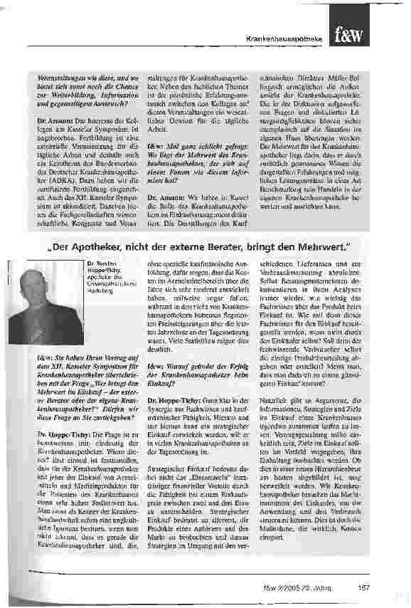 Vorschauseite 2: XII. Symposium für Krankenhausapotheker