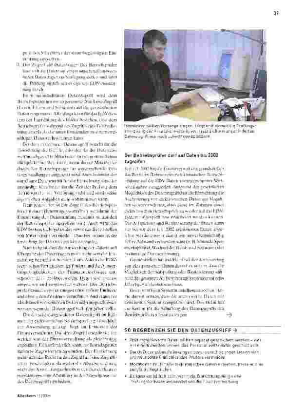 Vorschauseite 2: Elektronische BetriebsprüfungUnerwünschte Einblicke vermeiden