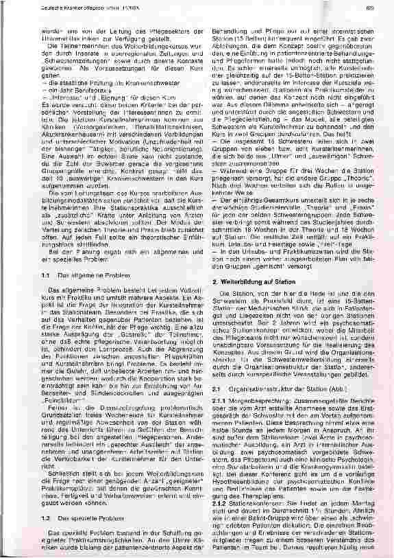 Vorschauseite 3: Weiterbildung für Krankenschwestern in patientenzentrierter Pflege psychosomatischer Medizin