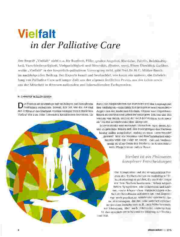 Vorschauseite 1: Vielfalt in der Palliative Care