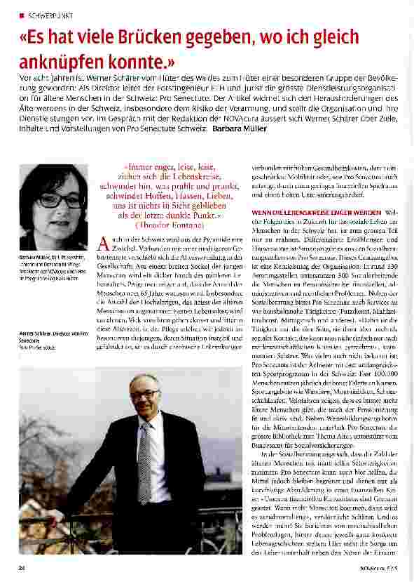Vorschauseite 1: Es hat viele Brücken gegeben, wo ich gleich anknüpfen konnte.