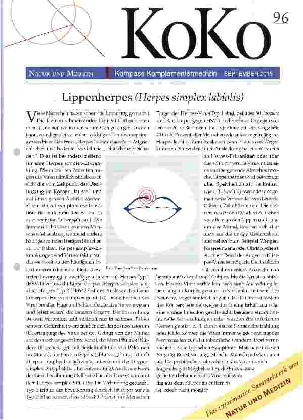 Vorschauseite 1: Lippenherpes (Herpes simplex labialis)