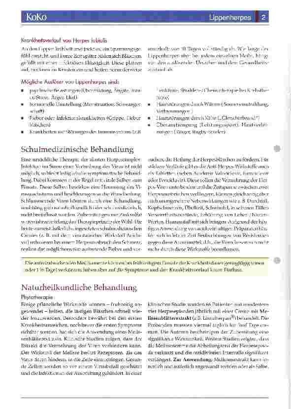 Vorschauseite 2: Lippenherpes (Herpes simplex labialis)