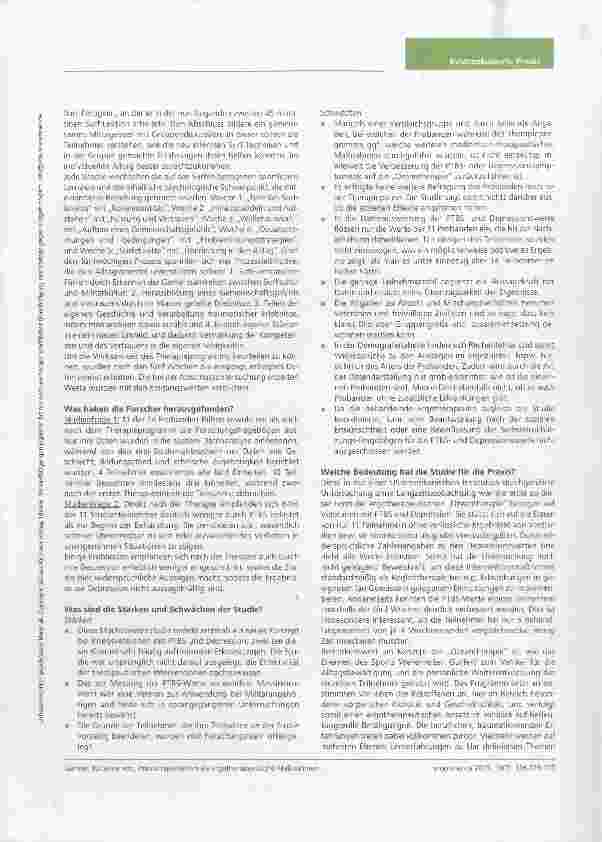 Vorschauseite 2: Intensivsportarten als ergotherapeutische Maßnahme bei Kriegsveteranen mit posttraumatischem Stresssyndrom und Depression am Beispiel von „Ozeantherapie