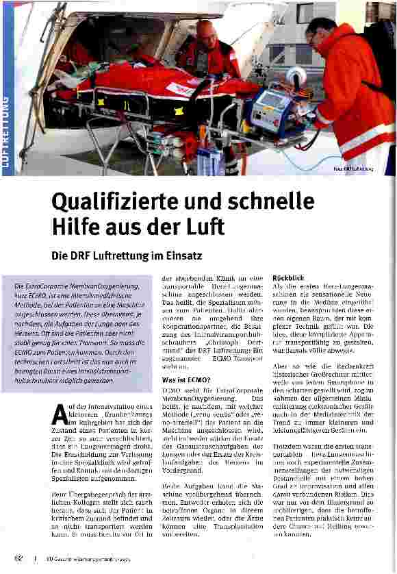 Vorschauseite 1: Qualifizierte und schnelle Hilfe aus der Luft