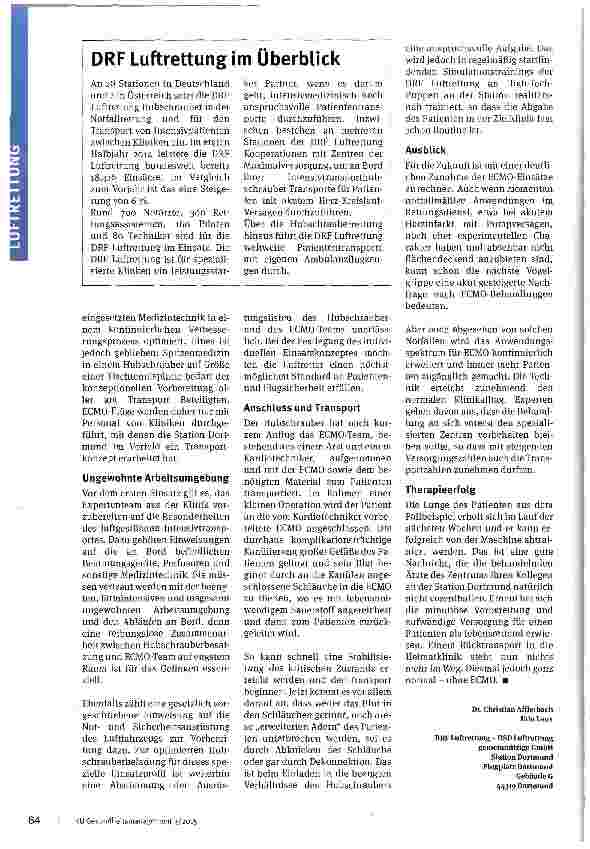 Vorschauseite 3: Qualifizierte und schnelle Hilfe aus der Luft