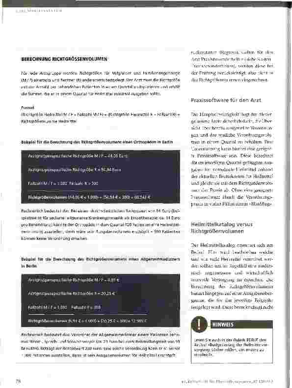 Vorschauseite 3: Richtgrößenvolumen