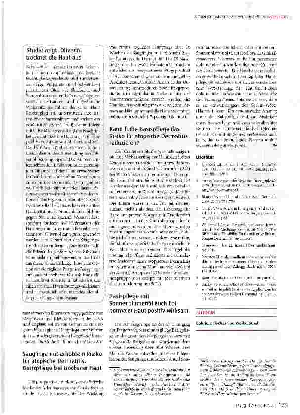 Vorschauseite 3: Prävention bei Veranlagung zu atopischer Dermatitis: Tägliche Hautpflege von Anfang an unterstützt gesunde Hautreifung