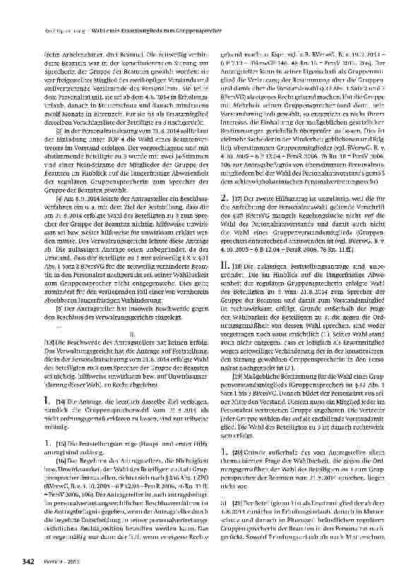 Vorschauseite 2: Wahl eines Ersatzmitglieds zum Gruppensprecher