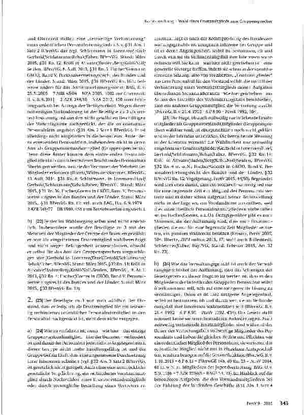 Vorschauseite 3: Wahl eines Ersatzmitglieds zum Gruppensprecher