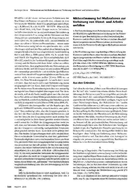 Vorschauseite 4: Wahl eines Ersatzmitglieds zum Gruppensprecher