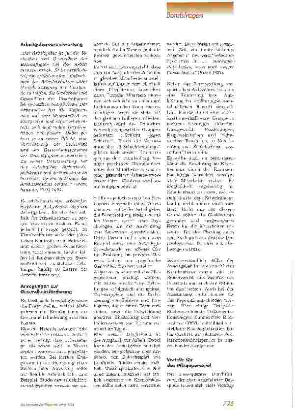 Vorschauseite 3: Betriebliche Gesundheitsförderung für die Pfleqe