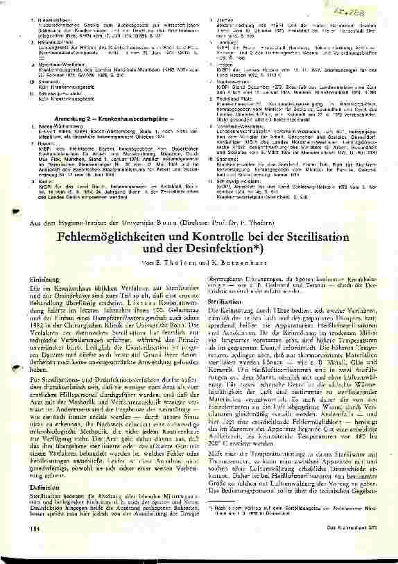 Vorschauseite 1: Fehlermöglichkeiten und Kontrolle bei der Sterilisation und Desinfektion