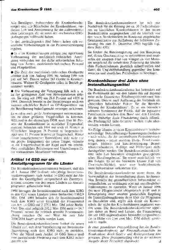 Vorschauseite 3: Krankenhausverbände warnen vor kurzatmiger Reformhektik Bundeskrankenhauskonferenz zieht positive Bilanz