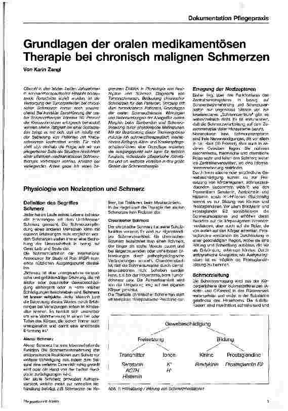 Vorschauseite 1: Grundlagen der oralen medikamentösen Therapie bei chronisch malignen Schmerzen