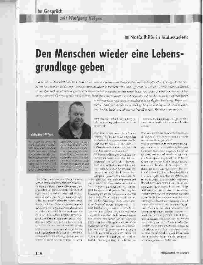Vorschauseite 1: Den Menschen wieder eine Lebensgrundlage geben