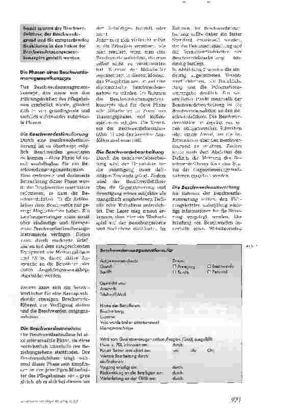 Vorschauseite 2: Stationäre AltenpflegeBeschwerdemanagementDie Einführung eines Optimierungsinstruments