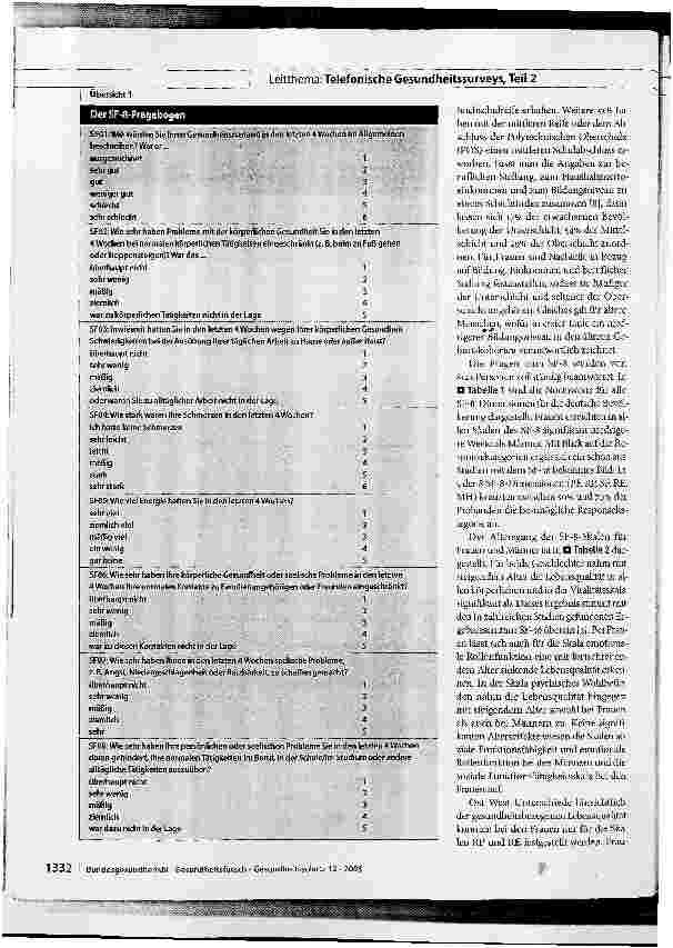 Vorschauseite 3: Messung der gesundheitsbezogenen Lebensqualität mit dem SF-8