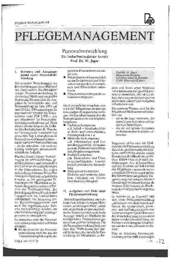 Vorschauseite 1: Personalentwicklung Ein bedarfsorientierter Ansatz