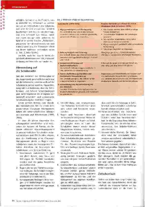 Vorschauseite 2: Klassenführung — früher und heute