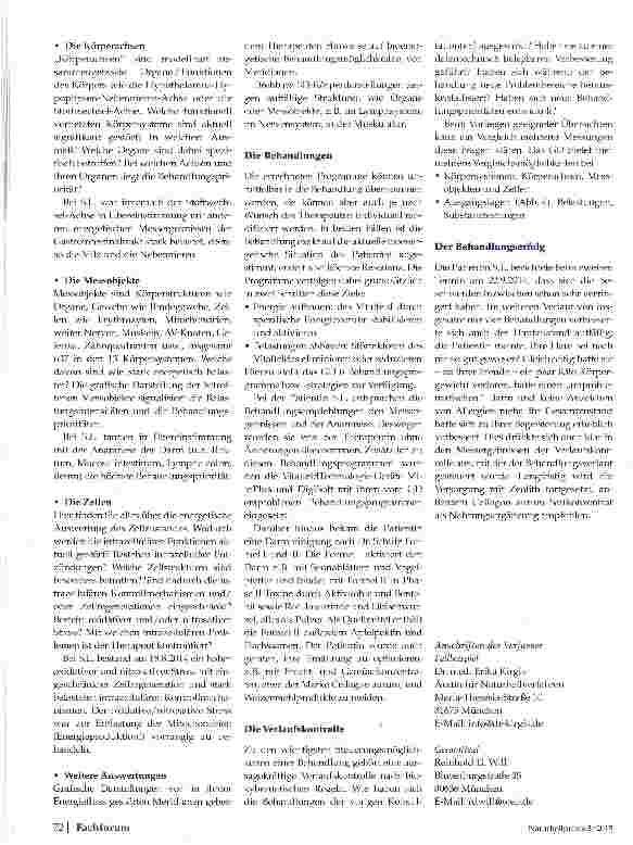 Vorschauseite 4: Bioenergetische-biophysikalische Medizin Von der Messung direkt in die Behandlung