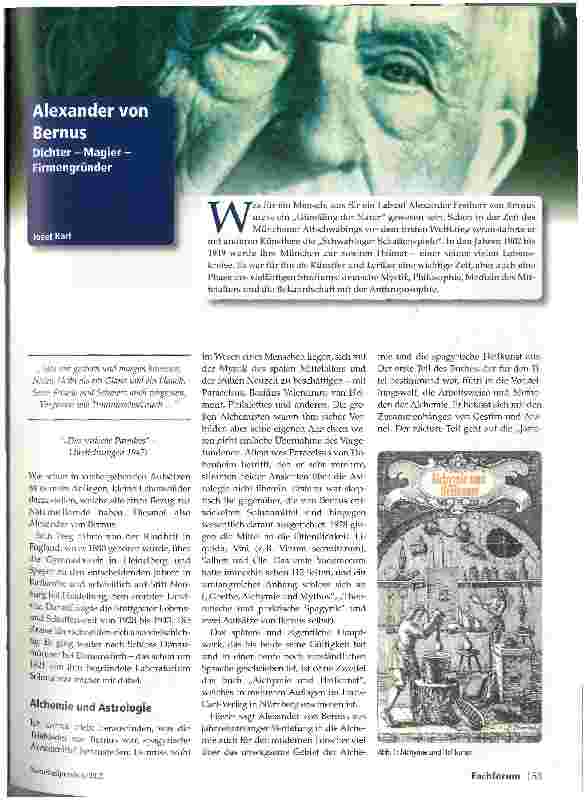 Vorschauseite 1: Alexander von Bernus