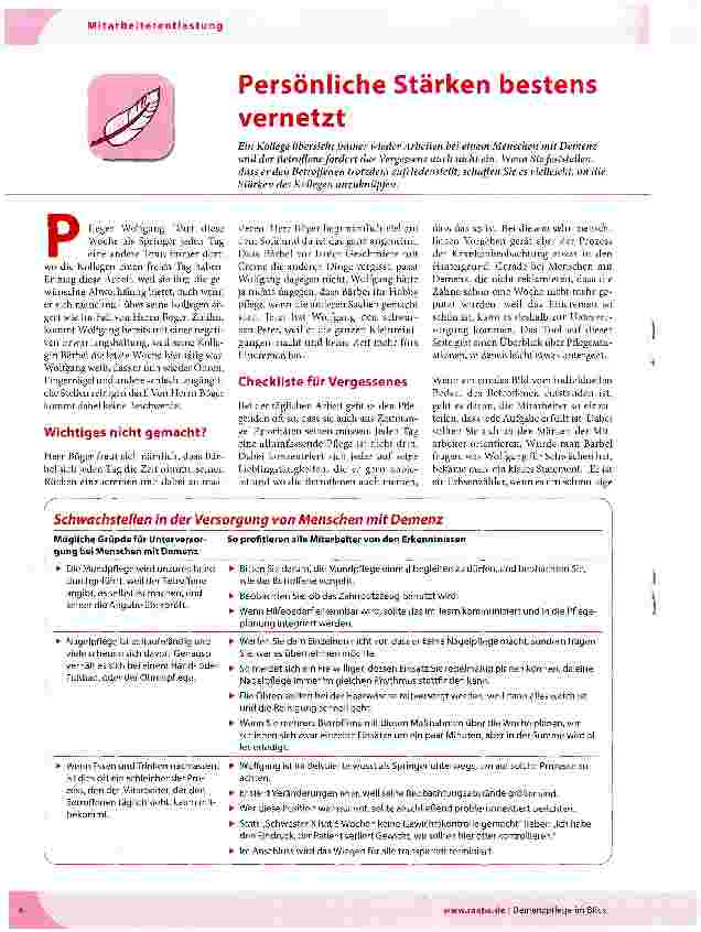 Vorschauseite 1: Persönliche Stärken bestens vernetzt